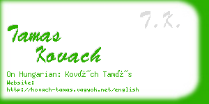 tamas kovach business card